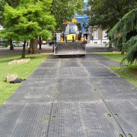 allée de plaques de roulage Stabmat de Stabline pour pelleteuse