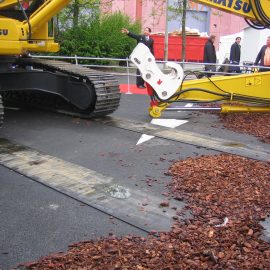 plaques de roulage Stabplates par Stabline pour faciliter le déplacement sur les chantiers urbains